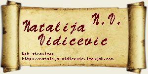 Natalija Vidičević vizit kartica